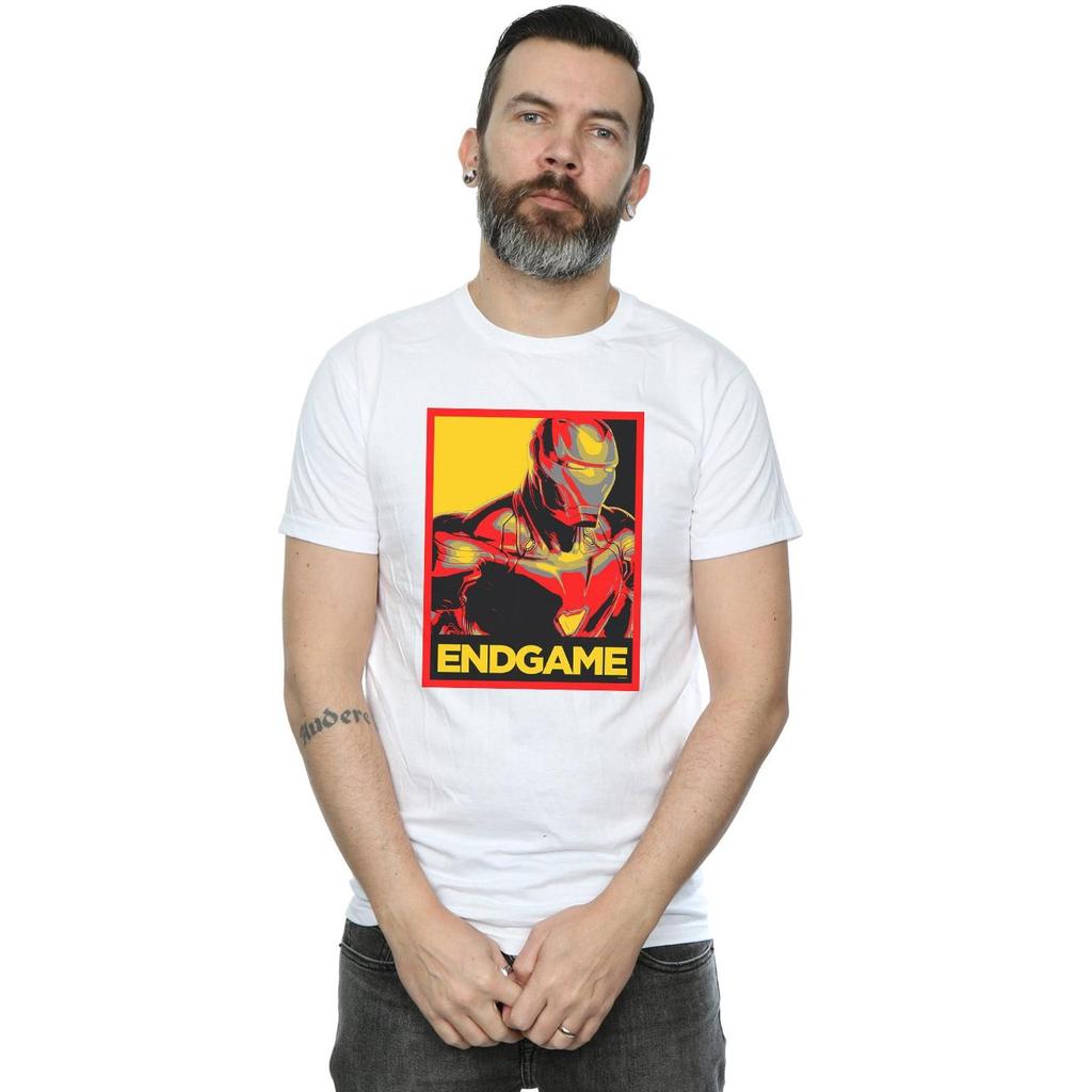 Marvel Mens Avengers Endgame Iron Man Poster T-Shirt