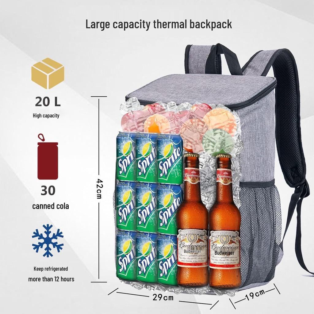 Large Capacity Double Shoulder Insulated Picnic Backpack for Cold Storage