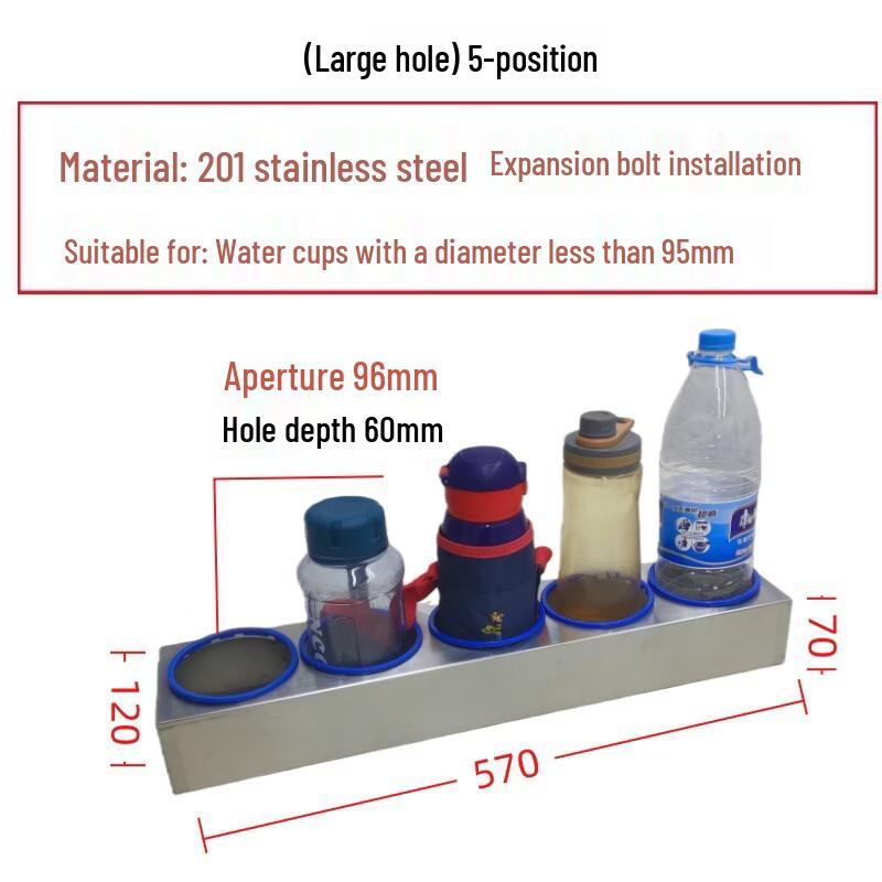 ZhiShi Stainless Steel Wall-Mounted Perforated Cup Holder