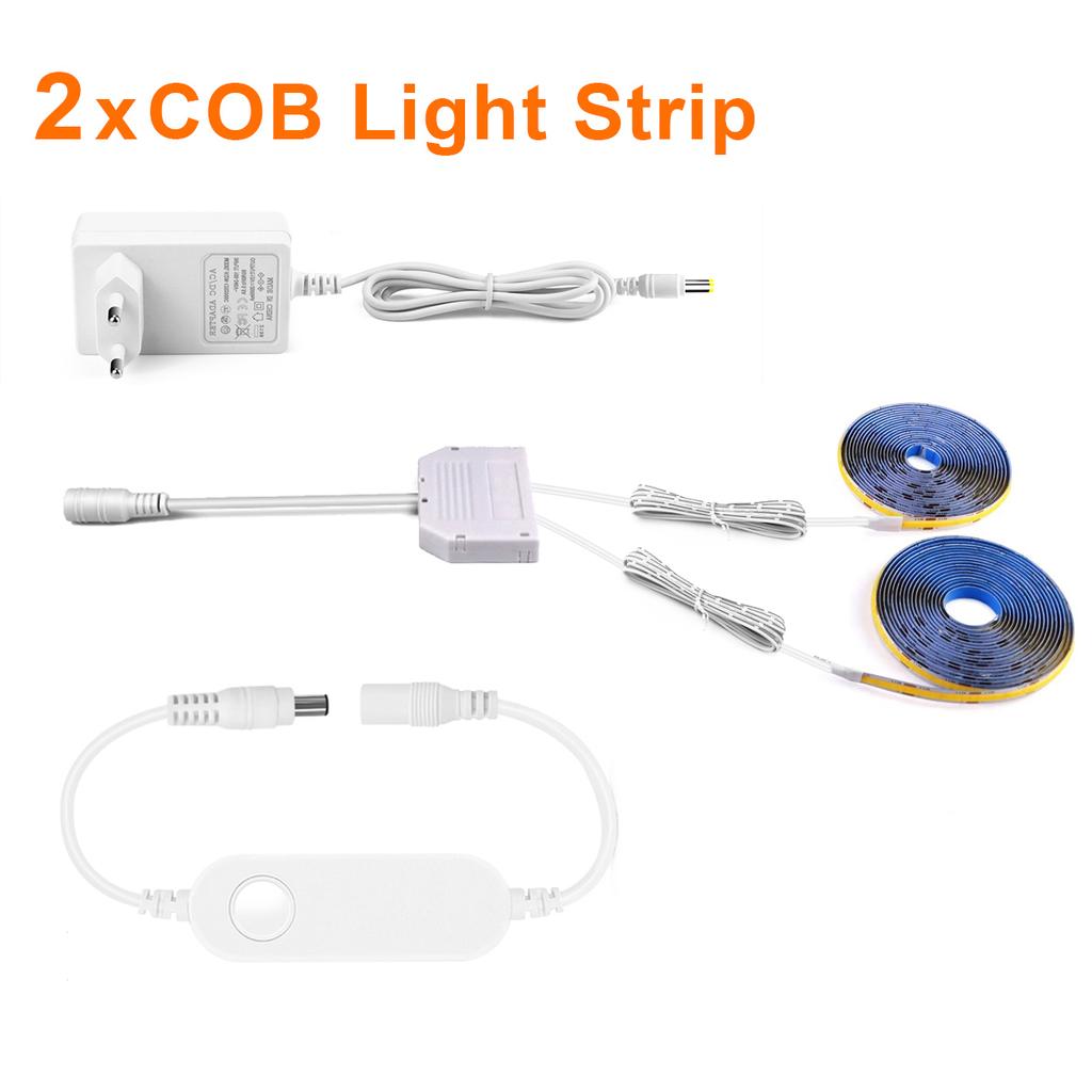Tuya Intelligent Dimmable COB LED Strip Light Smart APP Control 12V Lamp for Anime Character Display Cabinet,