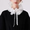 Fake Collar Round-Neck Sweatshirts Tops False Collar Lace Closure Halloween Masquerade Shirt Neckline Enhancer