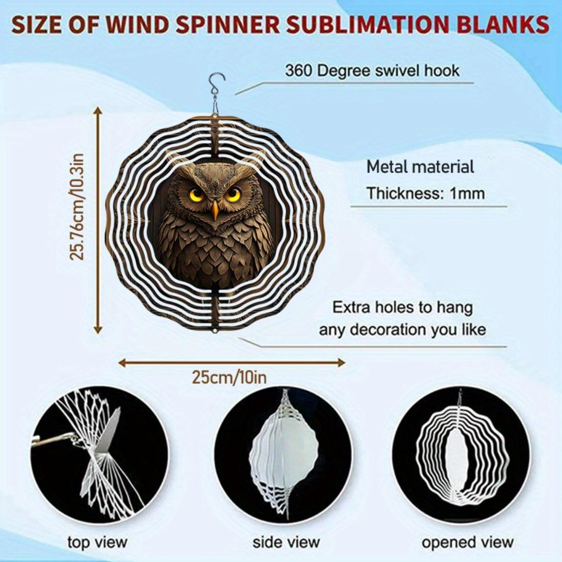 

Металлический флюгер с лазерной резкой, 3D-дизайн мандалы и совы, декор для сада, подвесная скульптура с голографическим эффектом, креативный подарок