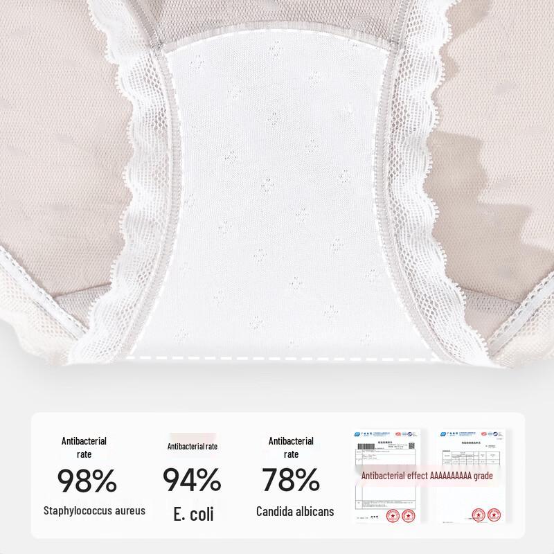 Audifen Women's Seamless Lace Cool-Touch Briefs