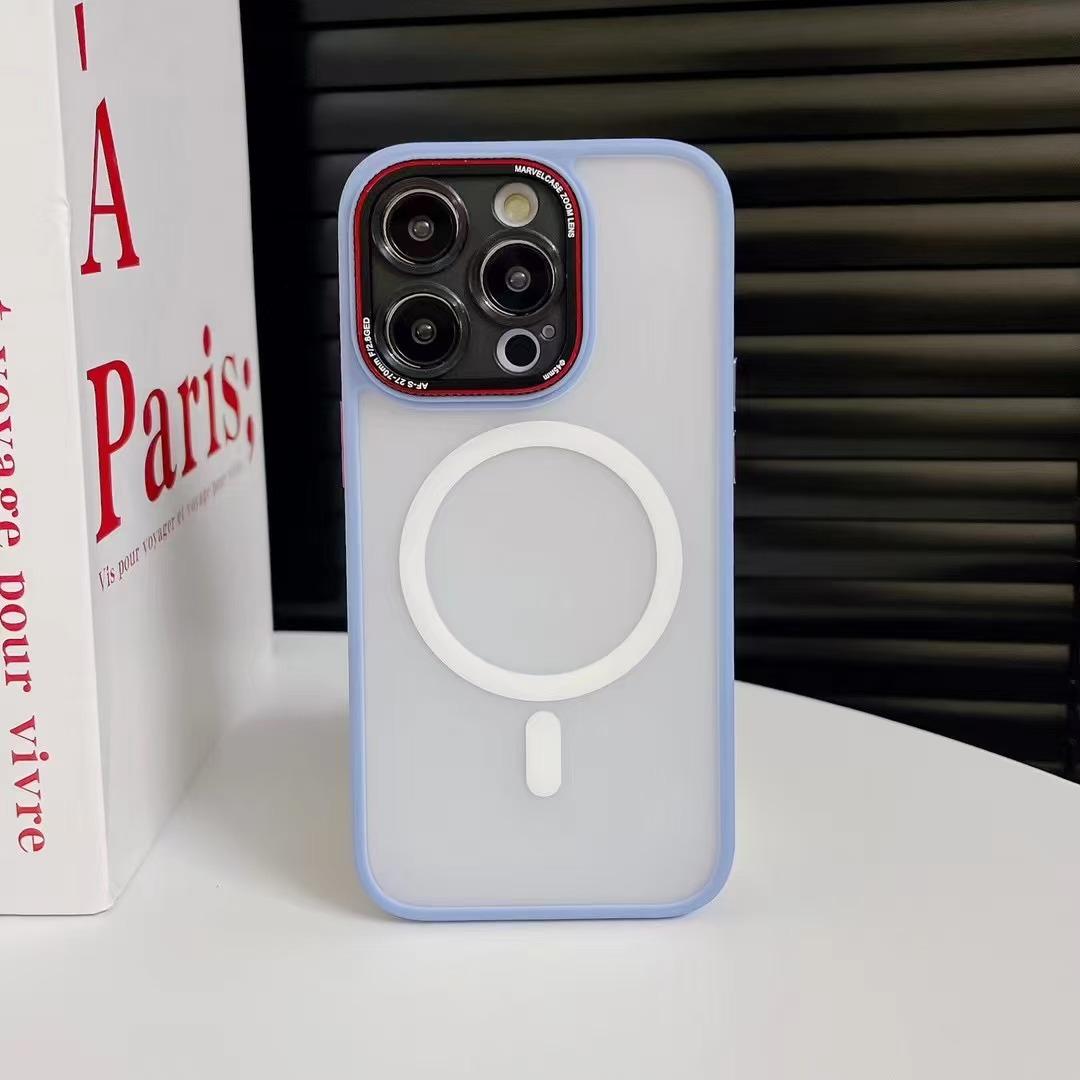 

Магнитный чехол для объектива Leica Apple 15 с покрытием soft-touch, противоударный, подходит для iPhone 16proMax, матовый чехол для телефона iPhone15