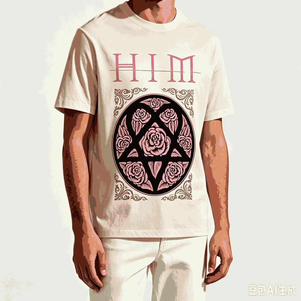 Him Band Pro Fan Dárek Tričko Unisex Unisex Harajuku Oversized Unisex Krátký Rukáv Streetwear Vysoká Kvalita Pár Komfortní Měkký