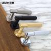 Minimalist Gold Knurled Zinc Alloy Interior Door Handle Lock