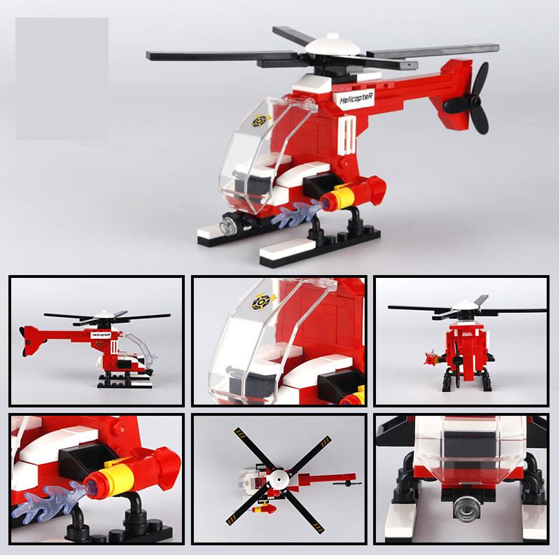Assembly Aircraft Firefighting Building Block Model Ornament Children Toy Gift