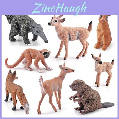 Pvc Forest Monkey Rabbit Fox Deer Figures Collection Realistic Static Models For Classroom And Display