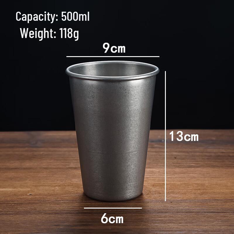 Retro 500ml Multi-Use Glass Beverage Cups (2-Pack)