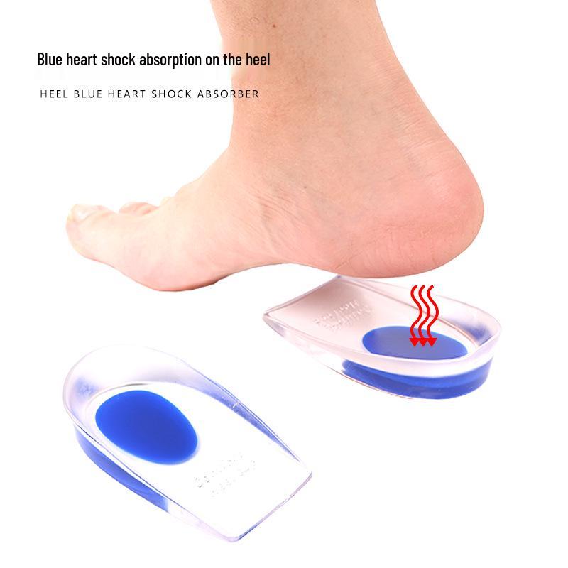 Silicone Heel Lift: Invisible Height-Boosting Insoles for Men & Women – Shock-Absorbing Sports Half Pad