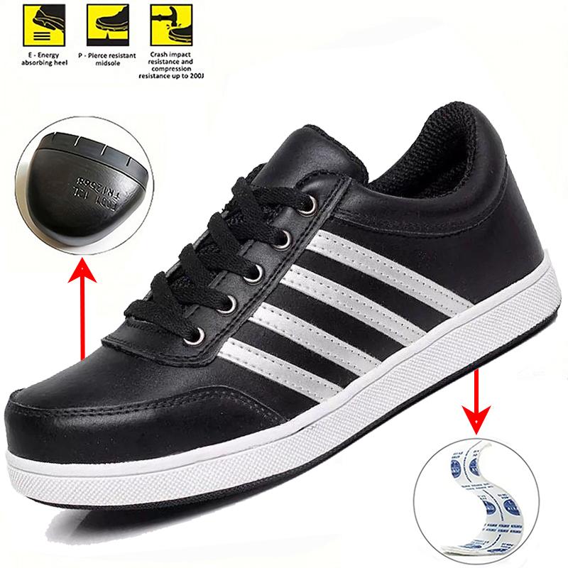 Men's Steel Toe Work Boots Water Resistant Safety Shoes for Construction with Anti-Smash Sneakers & Anti-Puncture Protection