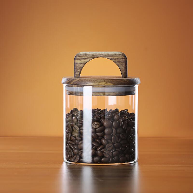 UOSU Handheld Glass Coffee Powder Storage Jar