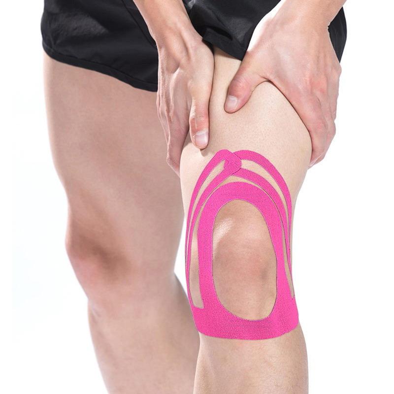 5Pcs Pre-Cut Tapes Sport Tape Elastic Sport Support Durable Knee Tape Suitable For Running Sports Injuries