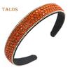 Retro Wide Hair Hoop Shiny Rhinestones Inlaid Lightweight Headband Bright Color Hairband Hair Accessories