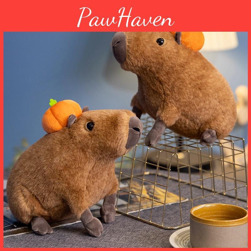 Capybara Pumpkin Plush Toy Soft Stuffed Animal Doll Decoration Gift Kids For