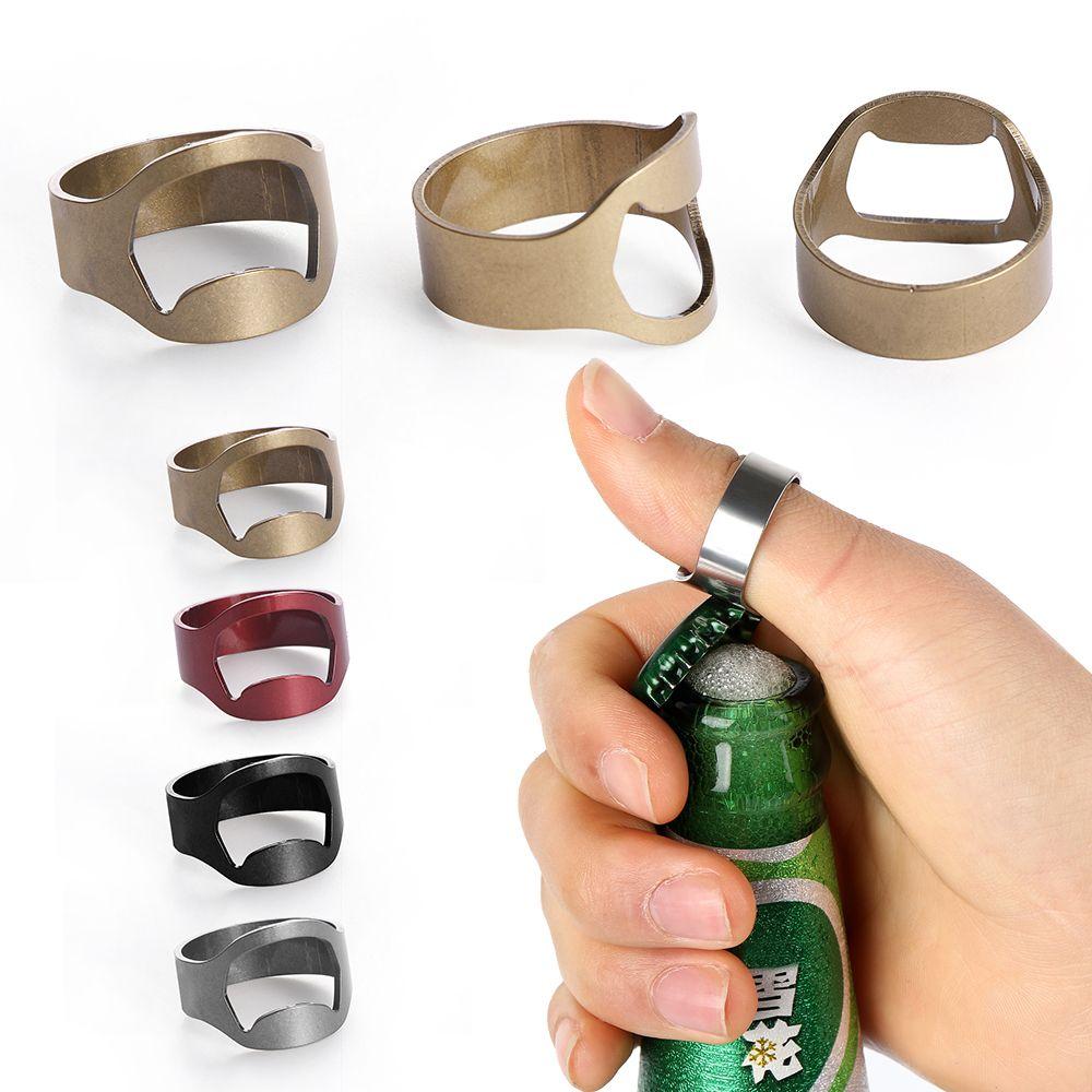 1/3PCS Silver Bar Supplies Stainless Steel Gadgets Beer Bottles Opener Kitchen Tool Finger Ring Openers