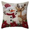 Seasonal Printed Christmas Linen Decorative Cover for Sofa Holiday Home Decor