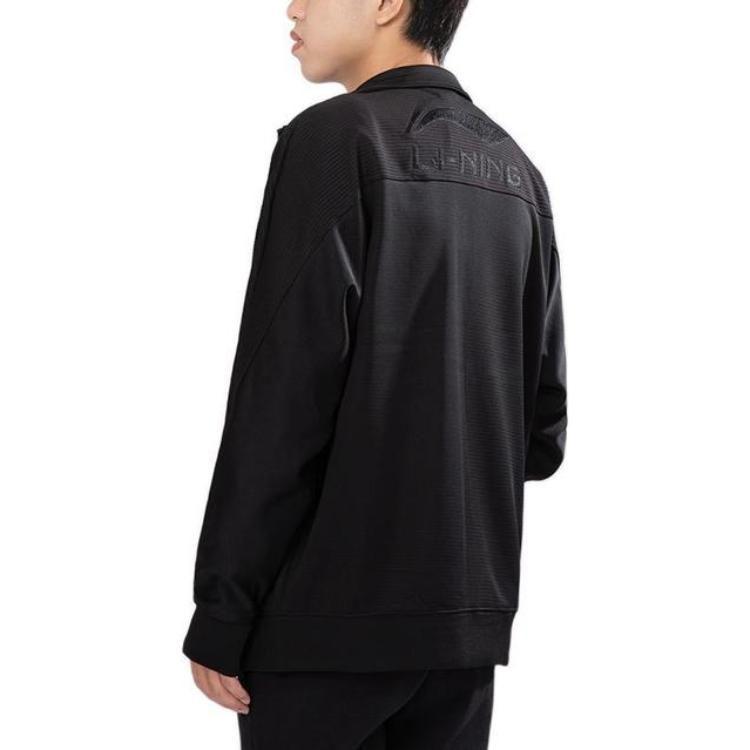 Li Ning Sports Fashion Collection Jackets Men's Black Stand Collar Moderate Other AFDR989-1