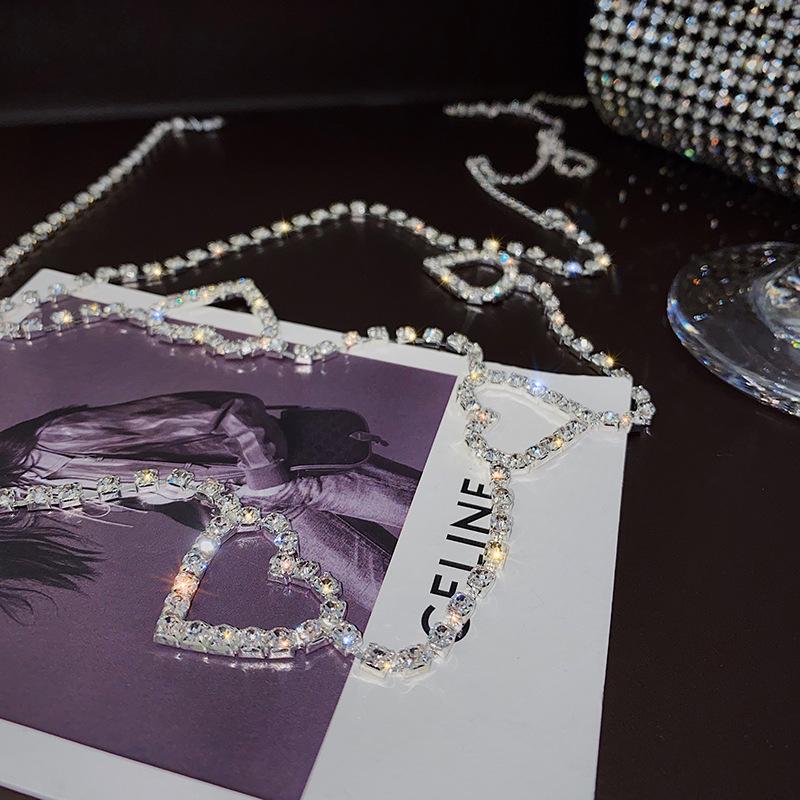 Ceinture Chaîne Cœur Femme Féminine Argent Ceinture de Taille Robe Ceinture Métallique