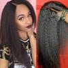 Hand Knitted Black Long Wig Female Long Hair Yaki Front Lace Chemical Fiber Long Fake Headgear Wig Now