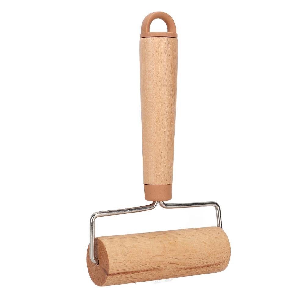 2pcs Easy To Clean Wood Dough Roller Ergonomic Handle Mini Pastry Roller  For Pizza Cake Bread