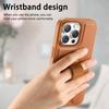 For iPhone 15 Pro Max Magnetic Case CASENEO Wristband PU Leather+PC Shockproof Phone Cover