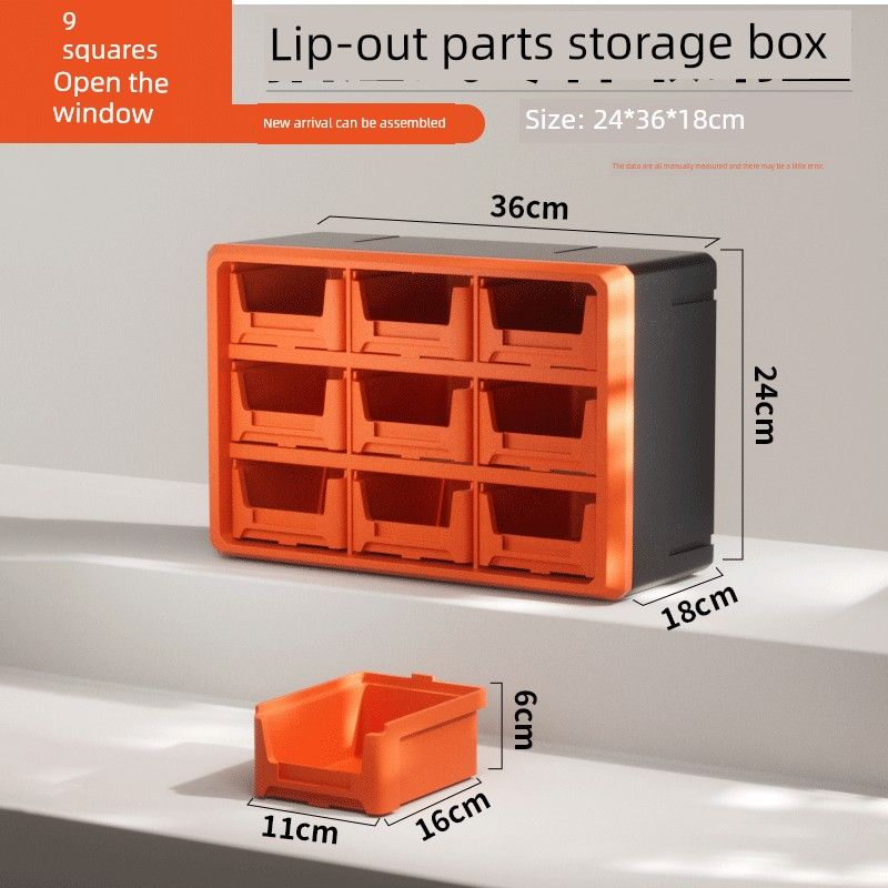 

Green Cow Drawer Spare Parts Box Plastic Screw Box Rectangular Partition Box Hardware Accessories Digital Components Storage Box [09 grid, thickness 18cm] orange bucket upgrade