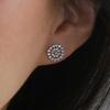 Xiaomi Huitan Simple Versatile Women Minialist Stud Earrings for Daily Party Trendy Hollow Design Accessories Full Shiny CZ Jewelry