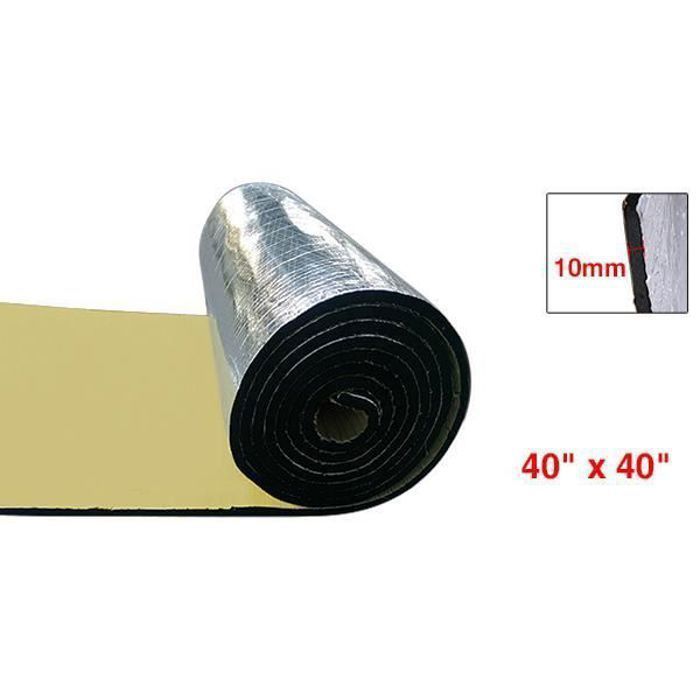 Isolant thermique de voiture sourcing map tapis isolation acoustique voiture porte capot moteur 10mm 40"x40" 100x100cm