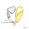 Niche asymmetric open ring fashion color matching gold single ring ring stainless steel electroplated 18K gold ring