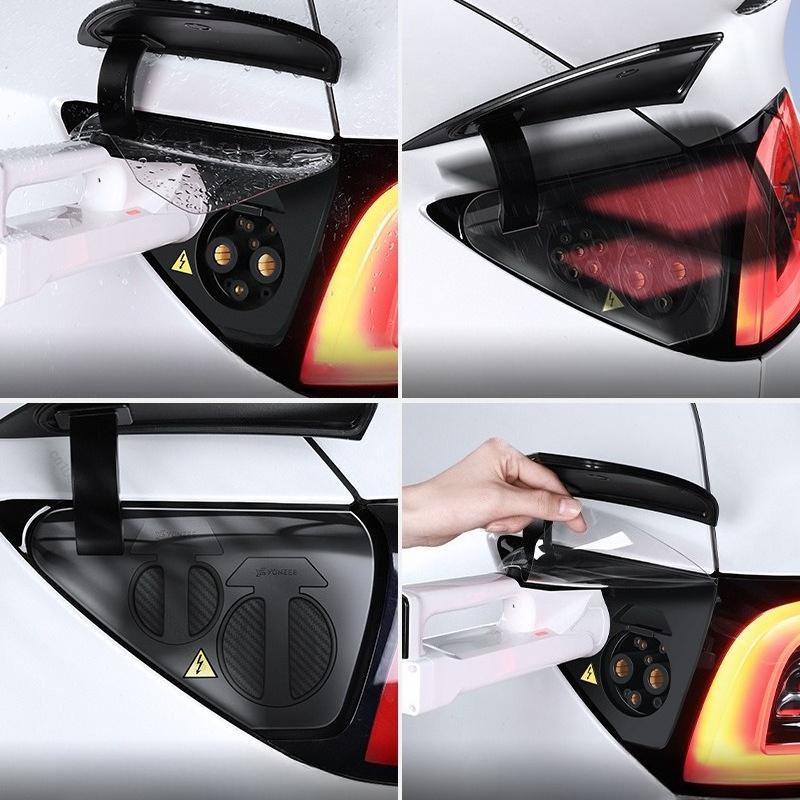 Charger Port Cover Outdoor Rainproof Protection Dustproof Covers For Tesla Model 3 Y Highland Juniper -2025 accessory