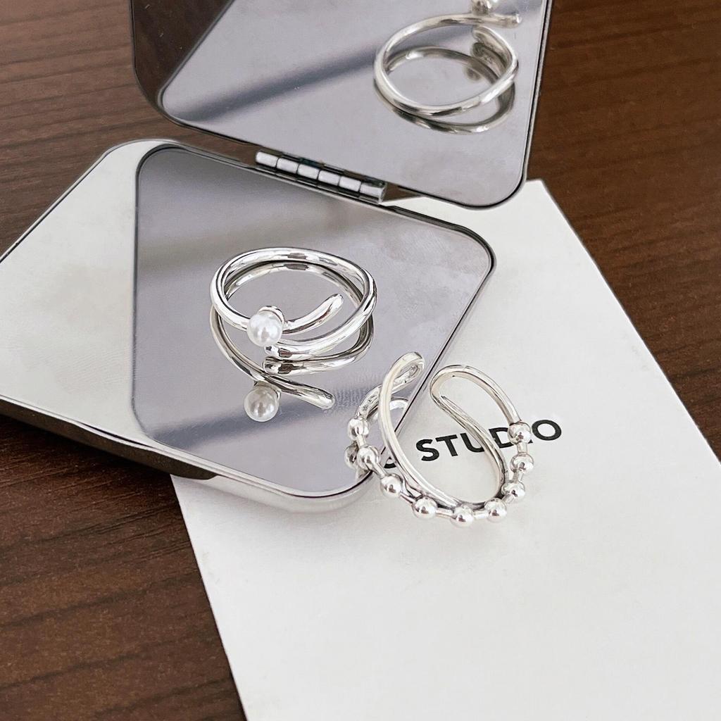925 Sterling Silver Pearl Ring - Women's Niche Design, Fashionable, Elegant, Light Luxury Jewelry