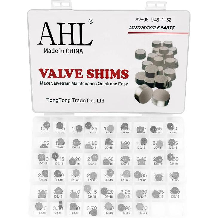 

AHL Adjustable Valve Shim Kit 9.48mm O.D. 1.20mm-4.00mm Thick for Suzuki LT-Z400 QuadSport Z 2003-2012 (208pcs) 52pcs