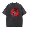 American Punk Rose Graphic Tee Vintage Washed Short Sleeve Top