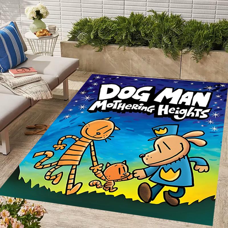 1pc DogMan2 Design Area Rug - Non-Slip, Soft & Cozy Floor Mat for Living Room, Bedroom, Office - Indoor/Outdoor Decorative Carpet