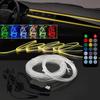 Neon Car LED Interior Ambient Lights 13.12FT Colorful Fiber Optic RGB Strip USB Remote Control Auto Atmosphere Decorative Lamp
