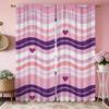 Abstract Colorful Curtains 2pcs – Vertical Dots and Lines in Pink Blue Purple, Modern Art Decor for Living Room and Bedroom