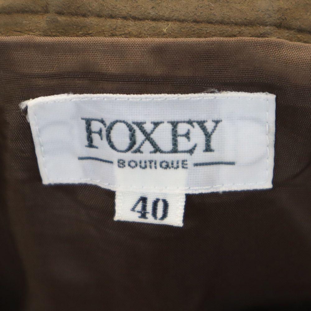 FOXEY made in Japan Mini length Faux leather flare skirt 40 BOUTIQUE Women Used