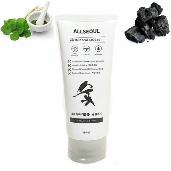 Charcoal Aha Shika Pore Exfoliating Foam Cleansing Face Oil (WAE68CA) Charcoal AHA Foam Cleansing