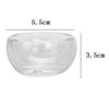 50ml Small Tea Cup Exquisite Double-layer Glass Transparent Cup Kung Fu Heat Resistant Teaware Puer Tea Coffee Cups Drinkware