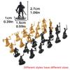 24pcs 2.7cm Grey Medieval Knights Action Figure Set, Random Style Mini Soldier Ornaments for War Scene & Collection Decor YMY
