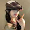 Y2k Star Plaid Beret American Painter Cap Casual Newsboy Cap  Spicy Girls