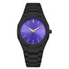 High-End Men's Quartz Watch with Large Dial and Steel Band, featuring Arabic Numerals.