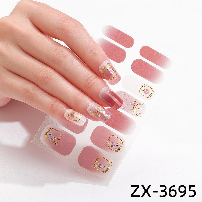 Chinese Style New Year Nail Art Stickers Cartoon 3D Imitation Diamond Hot Stamping Christmas Holiday Nail Stickers