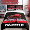 3pcs Duvet Cover Set (1*Duvet Cover + 2*Pillowcase, Without Core), Custom Name Knight Rider Pattern Bedding Set, Home Bedroom Decor Gift