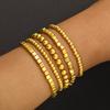 5pcs Boho Fashion Elegant Bracelets For Women New Vintage Geometric Gold Color Elastic Beads Chain Luxury Jewelry Gifts 2024