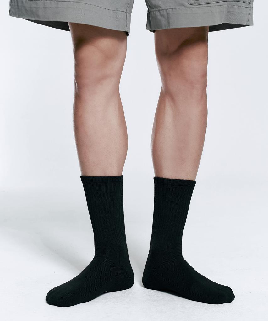 Atejeu [4-Pack] Basic Cushioning Crew Socks [2 Colors]