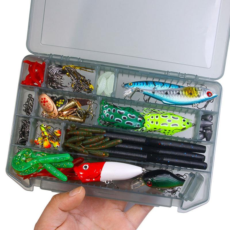 Full Set142Fish hook set, fishing line, fishing float, fishing accessories, tools, equipment, fishing tackle box, bait combinati