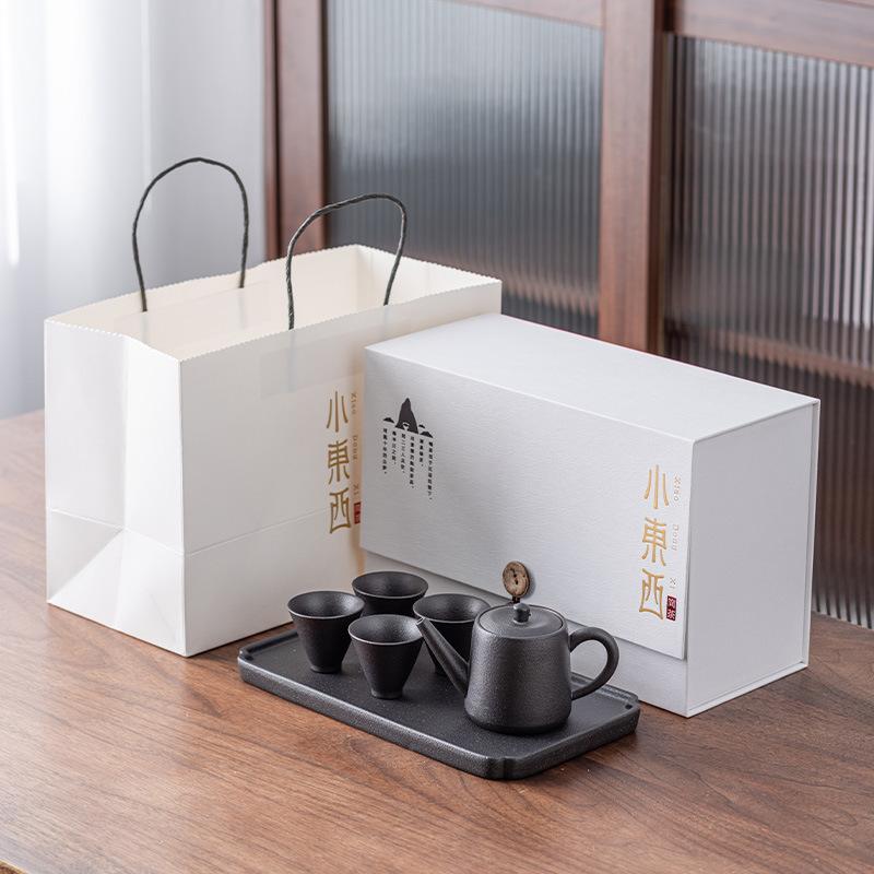 Light Luxury Kung Fu Tea Set Gift Box Set, a Pot of 24 Cups of Tea Tray, Business Gifts for Customers