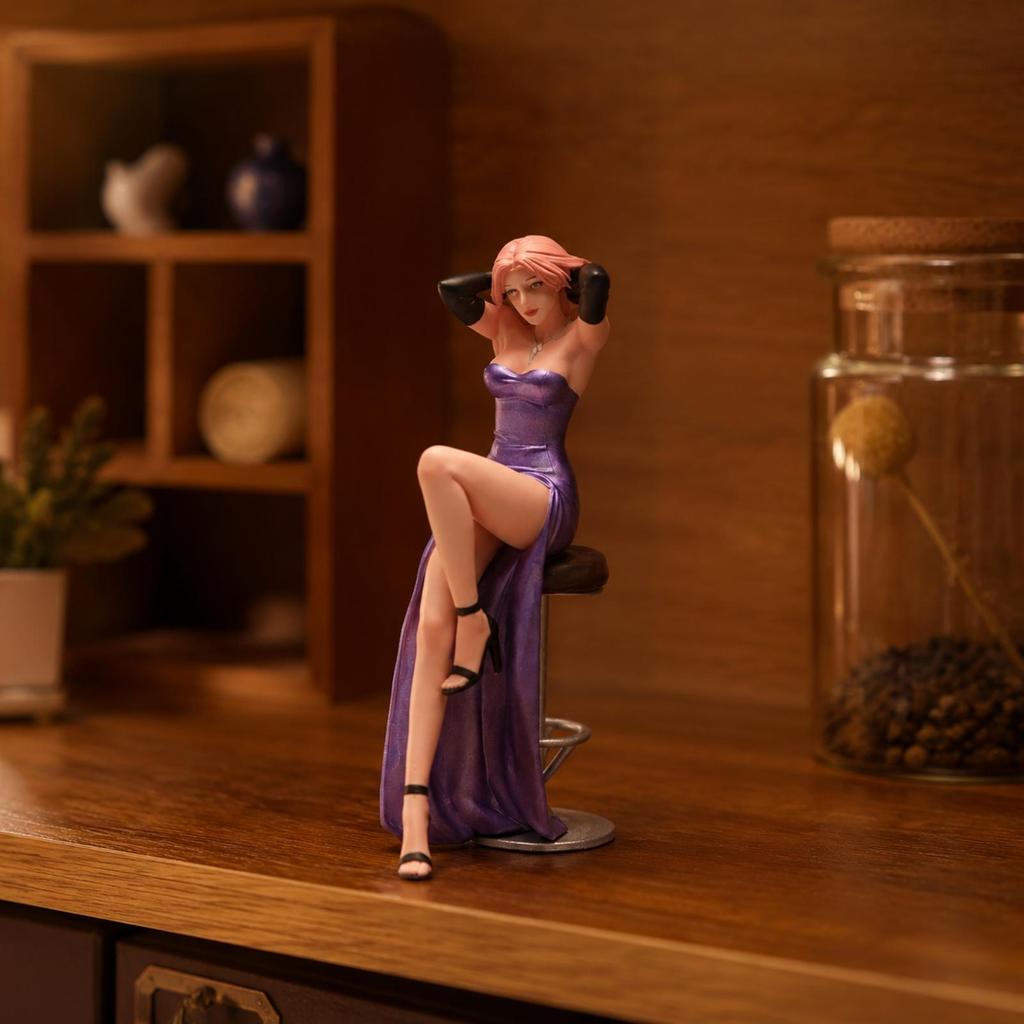 Seated Woman Figurine Static Resin Miniature Realistic for Collectors